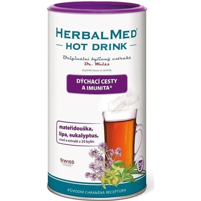 Dr.Weiss HerbalMed Hot Drink kašel a průdušky prášek na přípravu nápoje při kašli a nachlazení 180 g – Zboží Dáma