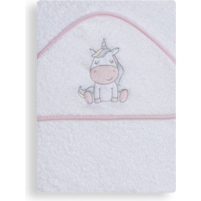 INTERBABY Osuška froté MACKO S HVIEZDOU bielo ružová