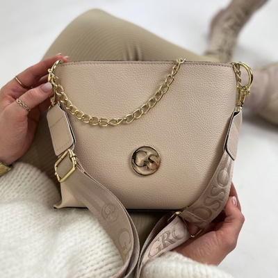 Grosso crossbody kabelka s retiazkou GS-152-cream
