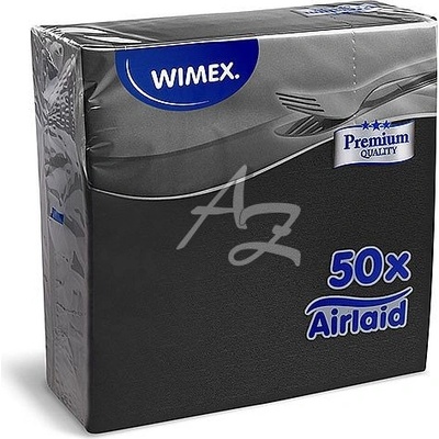 Airlaid ubrousky Premium černé 50ks 40x40cm