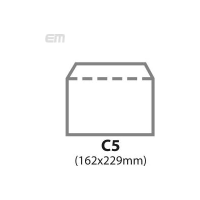 Dopisní obálka C5, bílá 80g, 50ks, samolepící