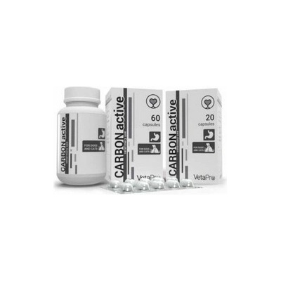 Vetapro Carbon Active pro psy proti průjmu 20 kapslí