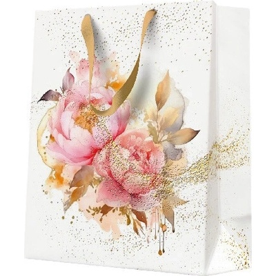 Paw Papírová taška PAW střední Artistic Peony Seamless ,balení 5 ks 659413