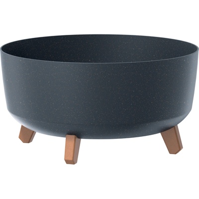 Prosperplast Kvetináč GRACIA LOW ECO WOOD 38 cm antracitový
