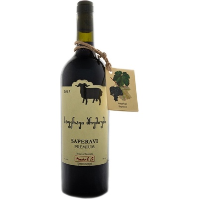 Vinařství Koncho & Co SAPERAVI PREMIUM polosuché červené 13,5% 0,75 l (holá láhev)