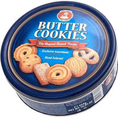 Pâttisserie Mathéo Máslové Cookies sušenky v plechové dóze 454 g