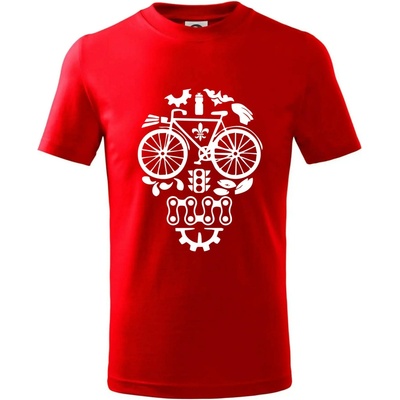 Bike lebka tričko detské červená