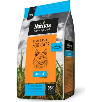 Nativia Cat Adult FISH&RICE 1,8 kg
