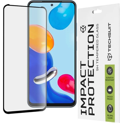 Techsuit Протектор за Xiaomi Redmi Note 11 / Note 11S / Poco M4 Pro 4G - 111D Full Cover / Full Glue Glass - Черен