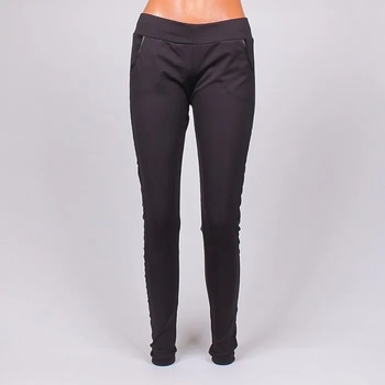 Image 1 of Дамски клин в черен цвят със сатенена лента отстрани