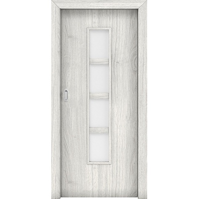 INVADO Posuvné dveře do pouzdra Dolce 2 ECO-FORNIR FORTE Dub šedý CPL B476 100 x 197 cm