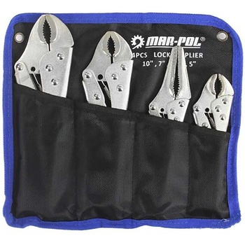 MAR-POL Клещи чирак 125 мм, 170 мм, 190 мм, 250 мм, mar-pol m49030, 4 бр (m49030)