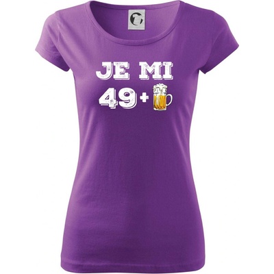 Je mi 50 pivo Pure dámske tričko Fialová