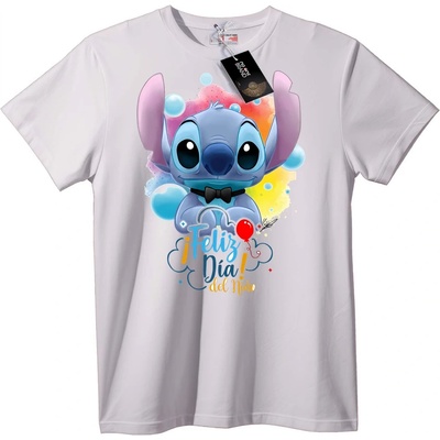 NOONEBRAND Тениска Stitch Детски празник - 2XL, White