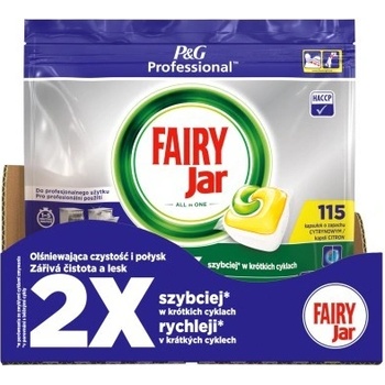 Fairy Jar Professional Lemon kapsle do myčky nádobí All-in-One 115 ks