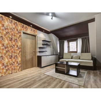 DIMEX ART s. r. o Луксозна флизелинова тапета кафяви абстрактни цветя