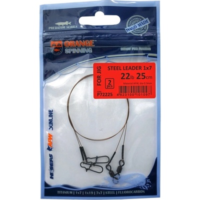 Life Orange Ocelové lanko s karabinkou a obratlíkem 20cm 10kg