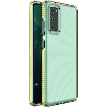 HQWear Калъф Spring Case clear TPU с цветна рамка за Samsung Galaxy A02s EU, жълт (KXG0014732)