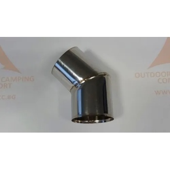 Image 1 of OCC Коляно 45 градуса за димоотвод ф60 Inox (inox_D60_45)