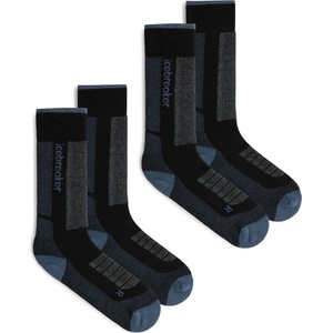 Icebreaker Дамски ски чорапи Icebreaker Women's Merino Blend Ski+ Medium Otc 2 Pack Ski socks - Black / Dawn / Graphite - размер 38-40 (EU) (207-1798-0112)