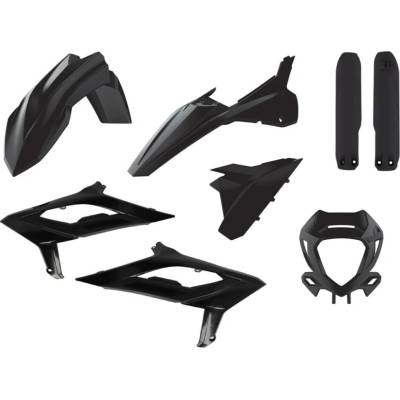 POLISPORT kompletní sada plastů (FULL KIT) BETA RR 2T/4T 23-24 v sadě kryt světla (8667300002) a kryty tlumičů (8399100003) barva černá