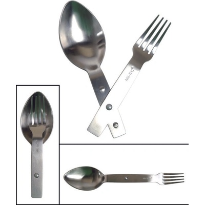 Mil-Tec Прибори за хранене WH от неръждаема стомана от две части repro (14625000)