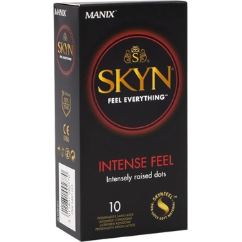 Manix SKYN Intense - без латекс, перлени презервативи (10 бр. )