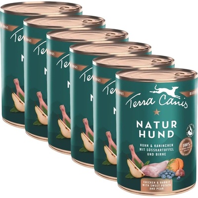 Terra Canis Naturhund Пиле и Заек 6 x 400 г
