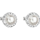 Pavona pecka s krystaly Swarovski a bílou perlou kulaté 31214.1