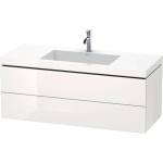 Duravit L-Cube - Шкафче с умивалник 50x120x48 см, 2 чекмеджета, бяло с висок гланц LC6929O2222 (LC6929O2222)