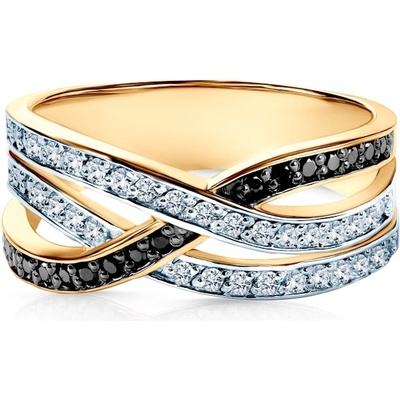 SAVICKI Годежен пръстен Savicki: злато, диаманти, черни диаманти