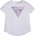 GUESS Бяла тениска с къс ръкав за момиче с лилаво лого Guess