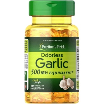 Image 1 of Puritan's Pride Odorless Garlic 500 mg [100 Гел капсули]