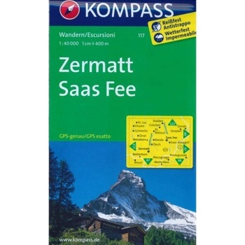 Zermatt, Saas-Fee 1:40.000 117 NKOM