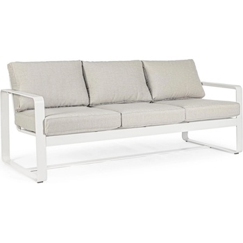 Bizzotto Merrigan диван 3 места YK11 бял с възглавници (0663107)