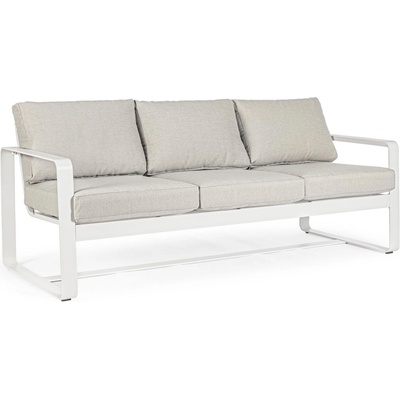 Bizzotto Merrigan диван 3 места YK11 бял с възглавници (0663107)