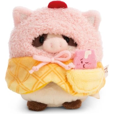 плюш MyMochi Кравичка Moona 8 см в костюм на сладолед и милкшейк, комплект подаръчна опаковка