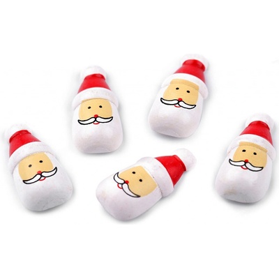 Prima-obchod Samolepicí dřevěný Santa, barva bílá červená