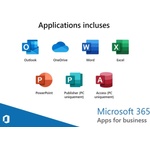 Microsoft Софтуер Microsoft 365 Apps for Business, абонамент за 1 година, до 1 потребителя, 5 устройства, английски/български, за Windows/MAC/Linux (FS-SOFT-MS-365-APPS-B)