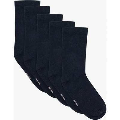 Minymo 5 párov bambusových ponožiek s obsahom vlny modré Dark Navy