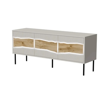 Cama MEBLE Cama INSERTO 3D ТВ шкаф 143.5x40x61.5 кашмир + LED (5903815010910)