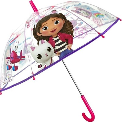 Perletti detský transparentný dáždnik Kids "Gabby´s Dollhouse" 75401