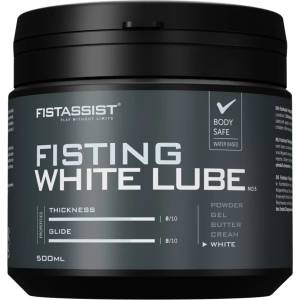  Фистинг лубрикант, дълготраен плътен бял гел - Fist Assist White Lube 500ml (COBECO0429)