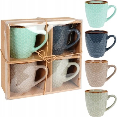 Excellent Hrnček Houseware keramický viacfarebný 4 x 200 ml