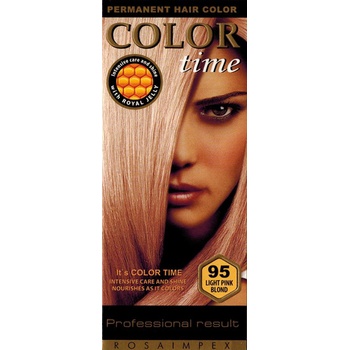 Color Time dlouhotrvající gelová barva na vlasy 95 světle růžová blond 85 ml