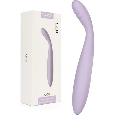 Интерактивен G-spot вибратор, затопляем, 17, 8см. - Cici 2 Pastel Lilac (SVAKOM0217)