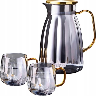 Ecarla SKLENĚNÝ DŽBÁN SKLENICE Sada Kompletní 1,6 l