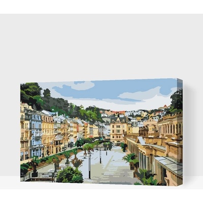 Painting Queens Painting Queens Promenáda v Karlových Varech 40 x 60 cm plátno na rámu PBN/KARLOVYVARY2/40X60/W