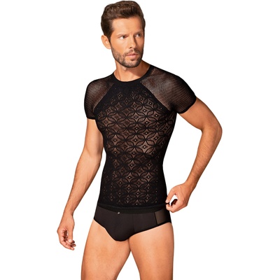 Obsessive Секси Нощница Koszulka-T102-CzarnyV-59119-Czarny - Бял, размер S/M/L