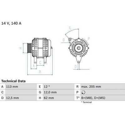 Alternátor BOSCH 0 986 082 620